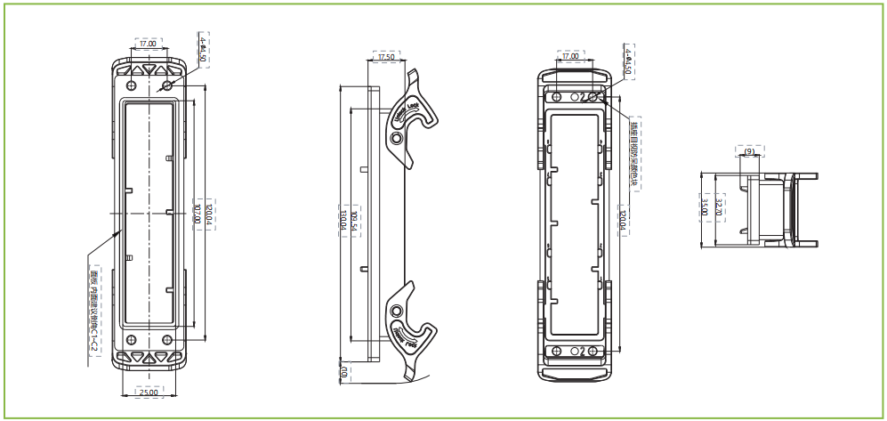 DTU矩形連接器—26芯插座(外框)(圖1)