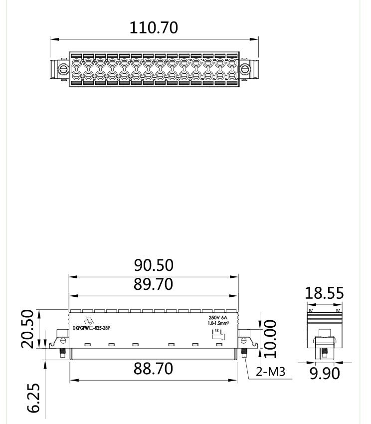 插拔式免螺絲接插件DKPGFW-635-28P(圖1)