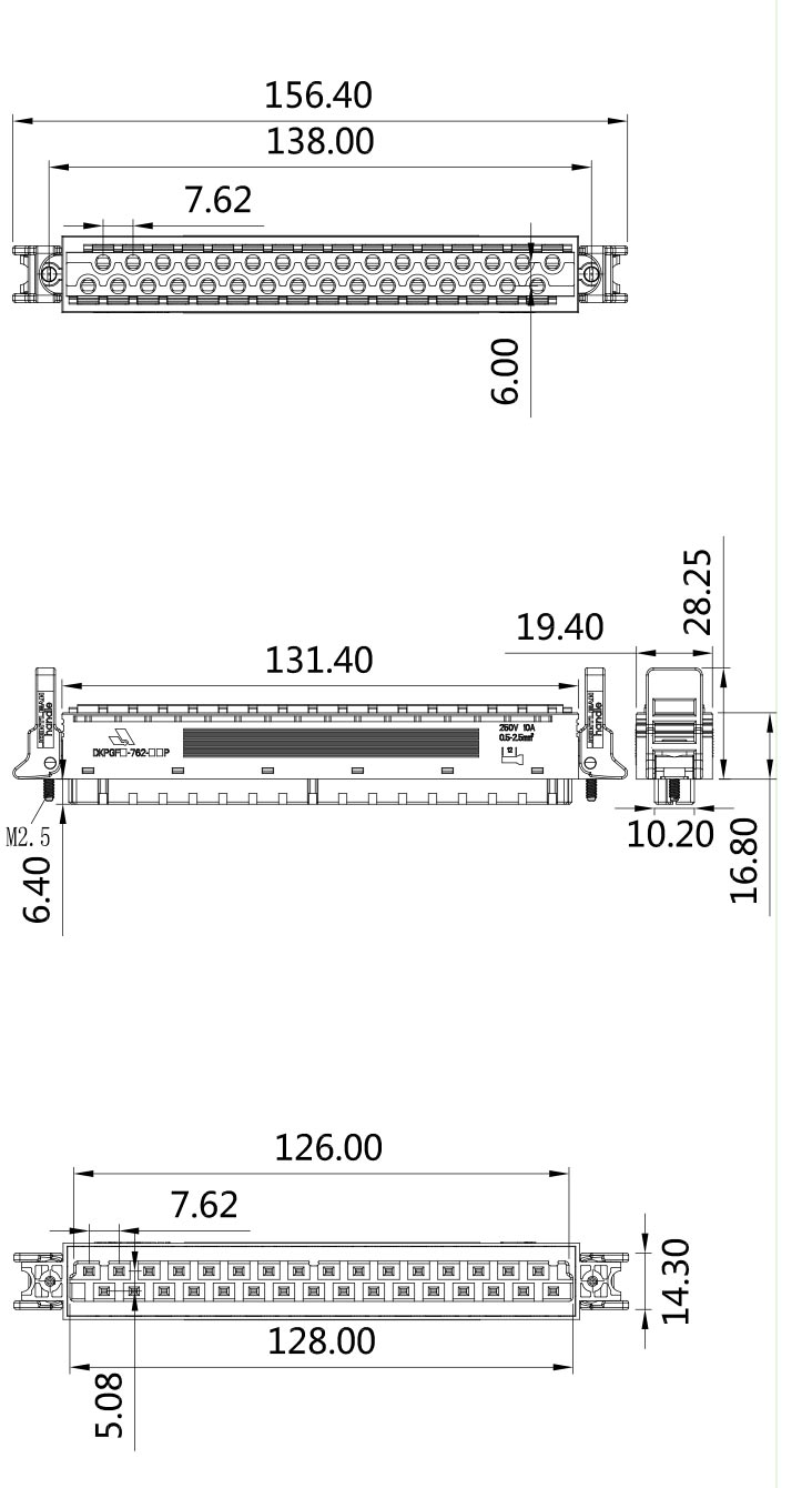 插拔式免螺絲接插件DKPGF/H1-762-32P(圖1)