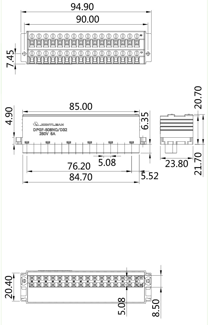 螺釘插拔式接插件DPGF-508NQ-D32(圖1)